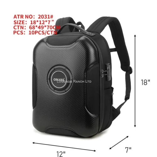 Omaya hardshell antitheft backpack