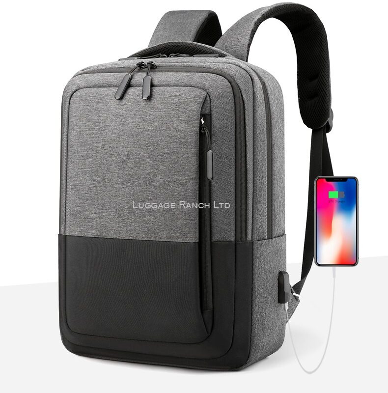 Plain Double Zipper Backpack