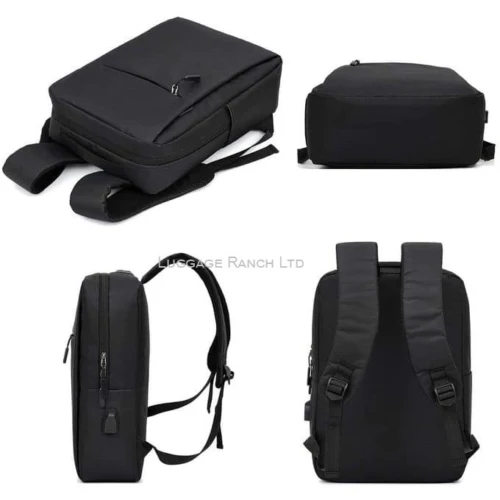 Single Zipper BAckpack - black