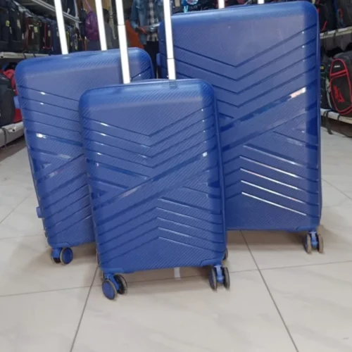 Luggage 3 Piece Sets with Spinner Wheels, TSA Lock - Navy Blue