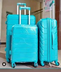 Luggage 3 Piece Sets with Spinner Wheels - Turquoise Blue