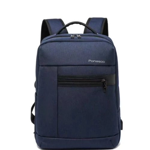 Ponasoo 3538 blue backpack for school office and travel