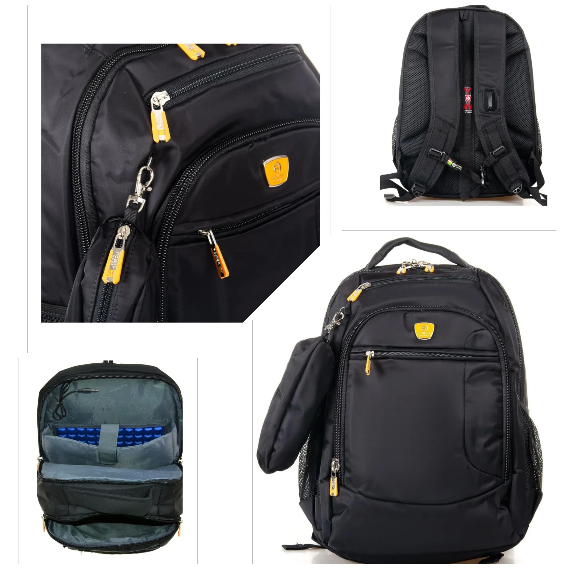 school laptop backpack, lightweight backpack, travel backpack, multi pocket backpack, student backpack, navy blue laptop bag