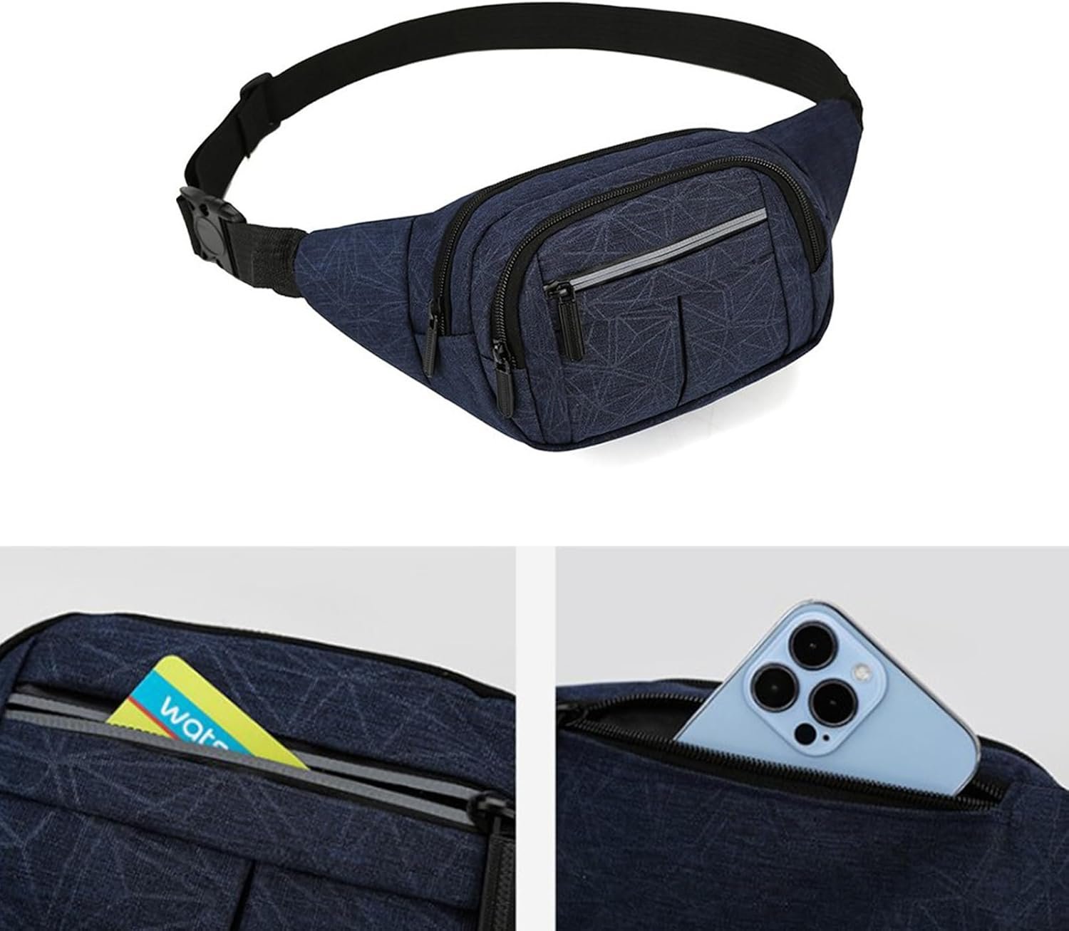 waist bag, fanny pack, belt bag, crossbody waist pouch, travel waist bag, lightweight waist bag, unisex waist bag