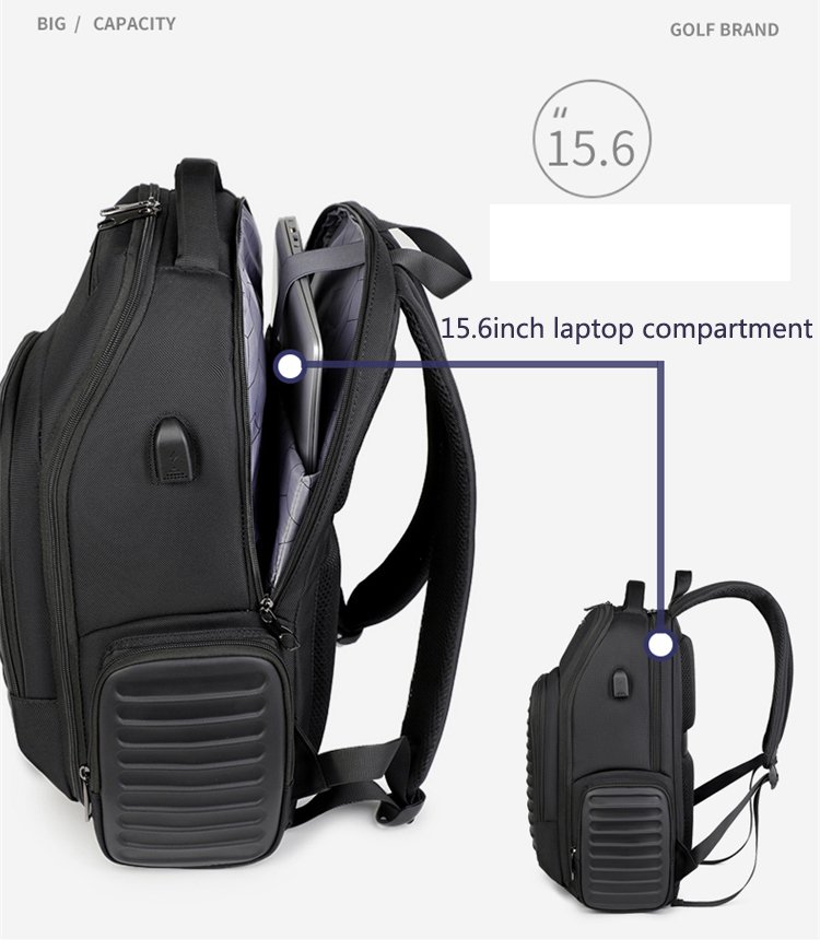 Ponasoo 5233 Anti-Theft Laptop Backpack – Waterproof Hard Shell Travel & Business Bag - Image 9