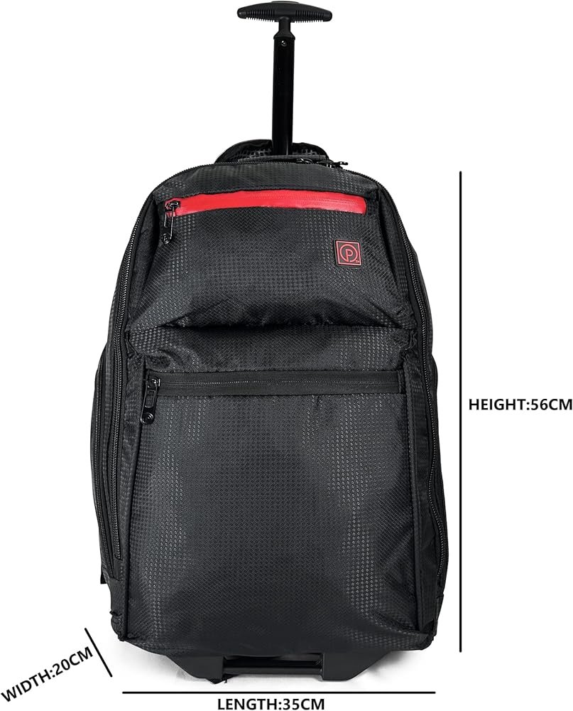 22 Inch Rolling Backpack with Wheels & Telescopic Handle | Convertible Travel Laptop Bag - Image 2
