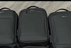 Premium black HuanLV anti-theft waterproof laptop backpacks with USB charging port and padded laptop compartment