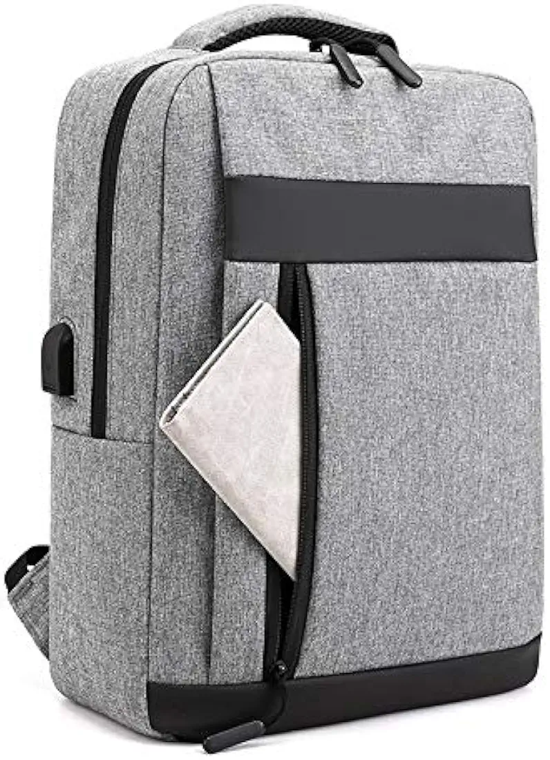 USB Charging Laptop Backpack for Modern Professionals 14 inch- Grey - Image 2