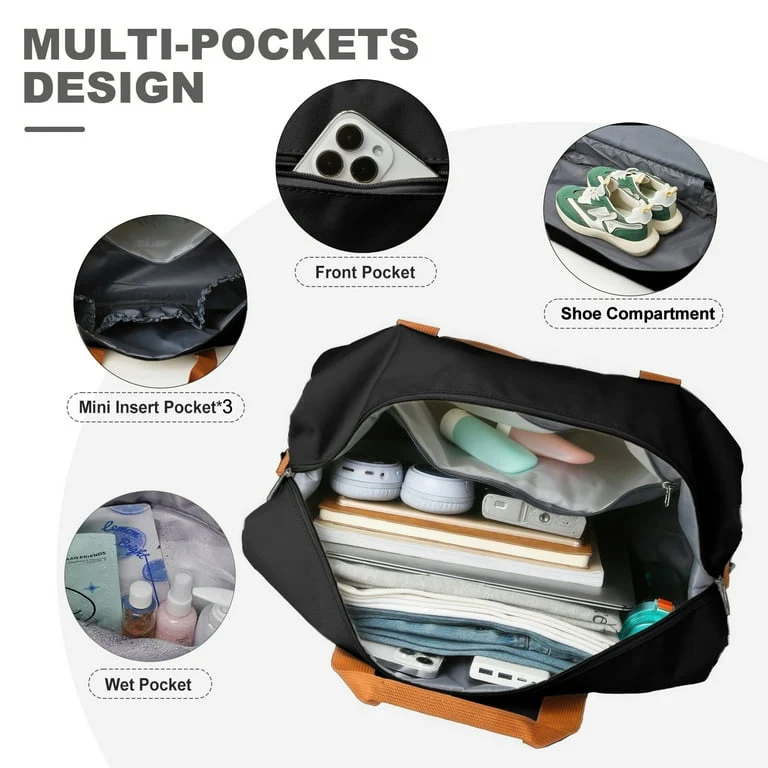 Premium 2 day Travel Duffel Bag with Shoe Compartment – Waterproof Gym & Weekend Travel Bag - Image 3