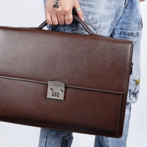 Executive Lock secure Briefcase with built-in passkey lock for secure laptop, documents and business essentials