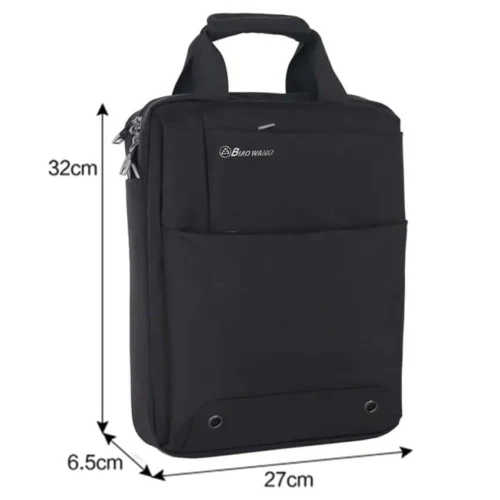 Biaowang 14.5 side bag in black with L M S sizes for business and travel